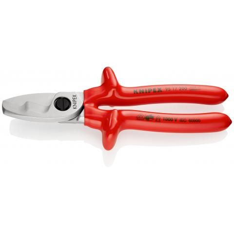 KNIPEX - Cleste pentru taiat cabluri, tais dublu 200 mm, VDE [9517200]