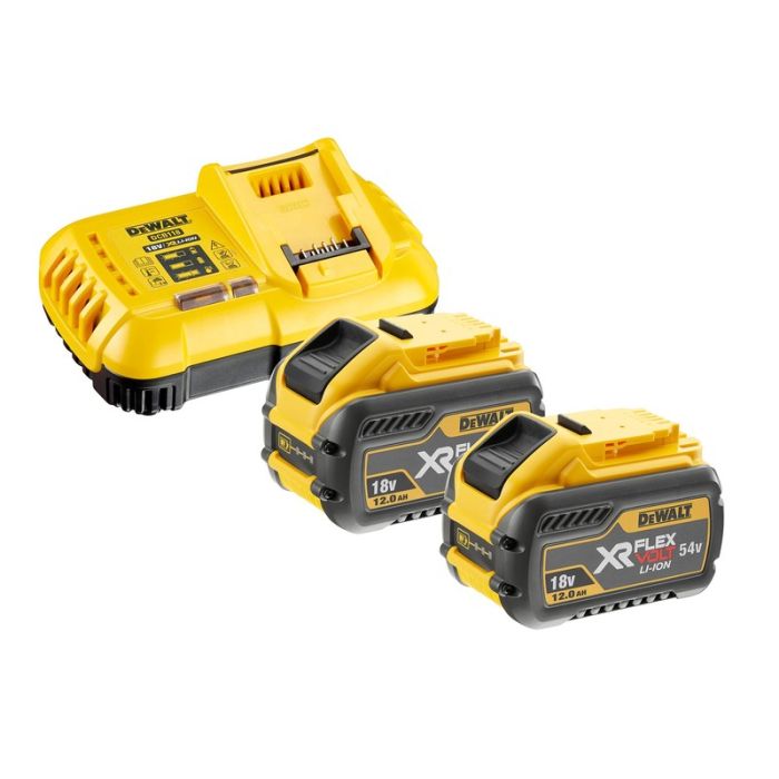 DeWALT - Set 2x acumulator Li-Ion XR Flexvolt 18/54V, 12.0Ah + incarcator [DCB118Y2-QW]