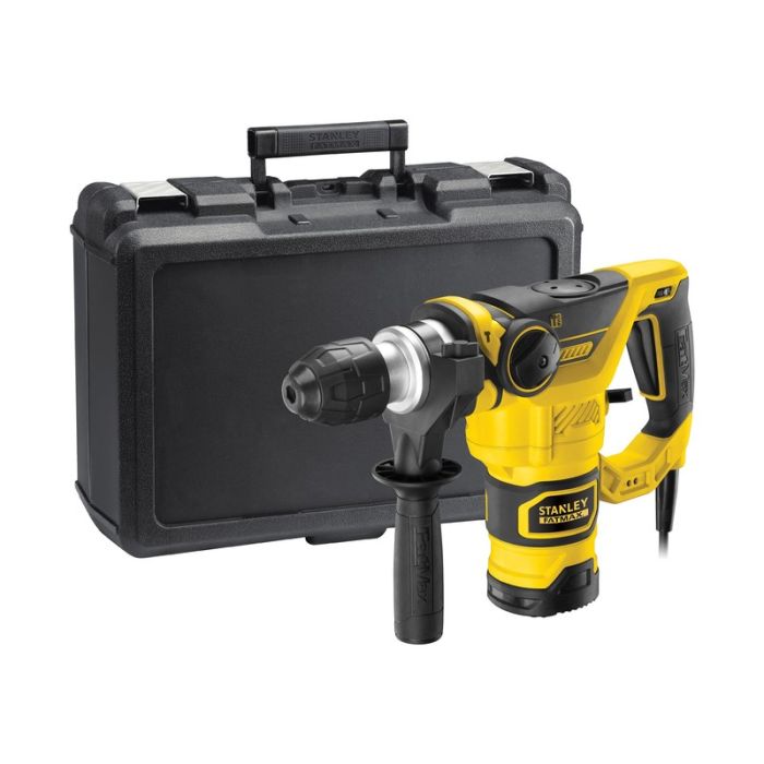 Stanley - Ciocan rotopercutor vertical FatMax SDS Plus, 1250 w, 850 rpm, 2.4 j, 40mm, cutie depozitare inclusa [FME1250K-QS]