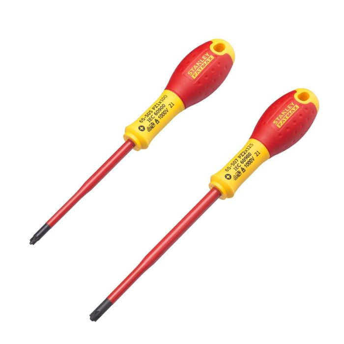 STANLEY - Surubelnite FatMax izolate VDE borneo: PZ1 x 100mm, PZ2 x 125mm, blister, 2 piese [FMHT0-62649]