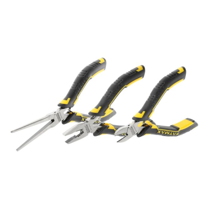 STANLEY - Set clesti FatMax mini, cleste combinat, cleste cu taiere diagonala, cleste cu varf lung, 3 piese [FMHT0-80524]