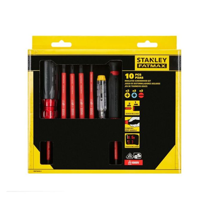 STANLEY - Set surubelnite izolate Fatmax VDE 1000 V, 9 piese in geanta textila [FMHT66426-0]