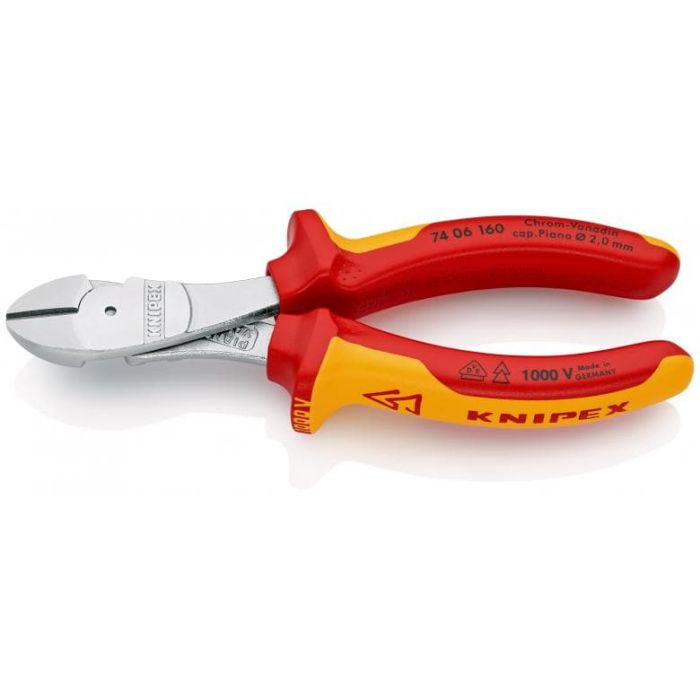 KNIPEX - Cleste cromat cu tais si manere multicomponente/VDE 160 mm [7406160]