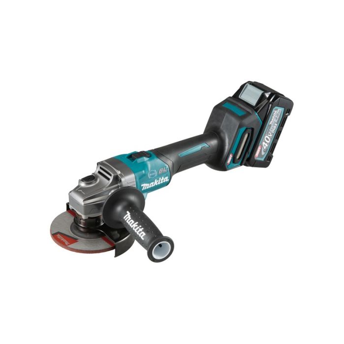 makita - Polizor unghiular 125mm, cu 2 acumulatori 40V, 4.0Ah, incarcator, valiza