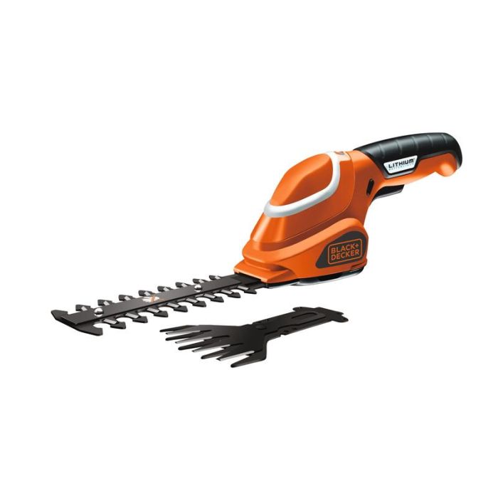 Black+Decker - Foarfeca pentru tuns gardul viu si iarba 7V, cu acumulator [GSL700-QW]