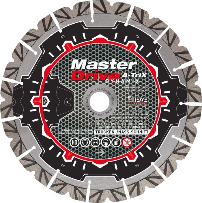 Diewe - Disc diamantat MasterDrive A-TriX DynamiX, Ø230x22.23mm, debitare beton [SQ-28343]