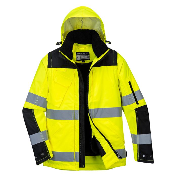 PORTWEST - Jacheta 3 in 1 HI VIS Premium, galben/negru, mas. L [C469YBR-L]