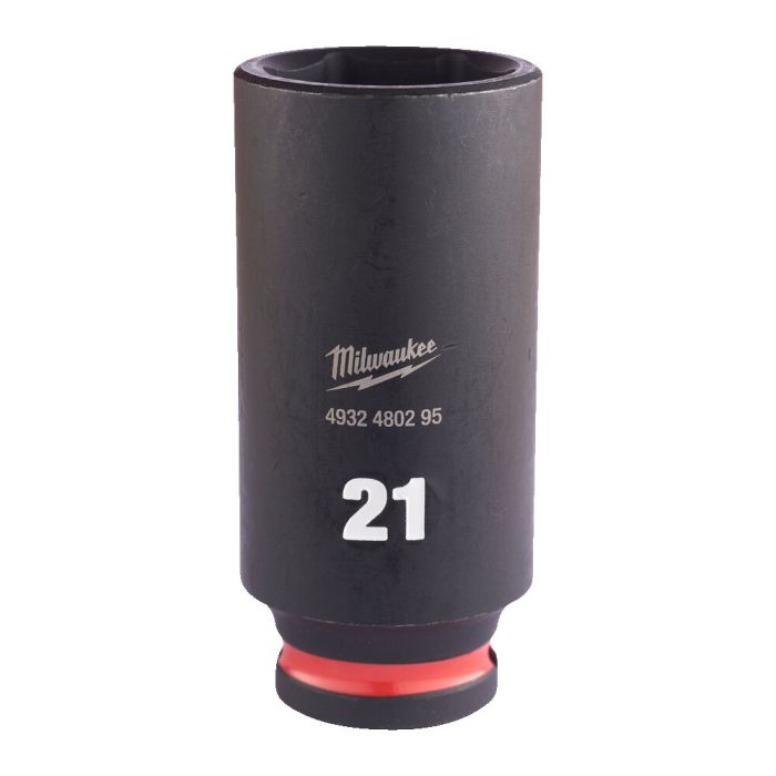 Milwaukee - Cheie tubulara impact Shockwave 3/8", lunga, 21 mm [4932480295]