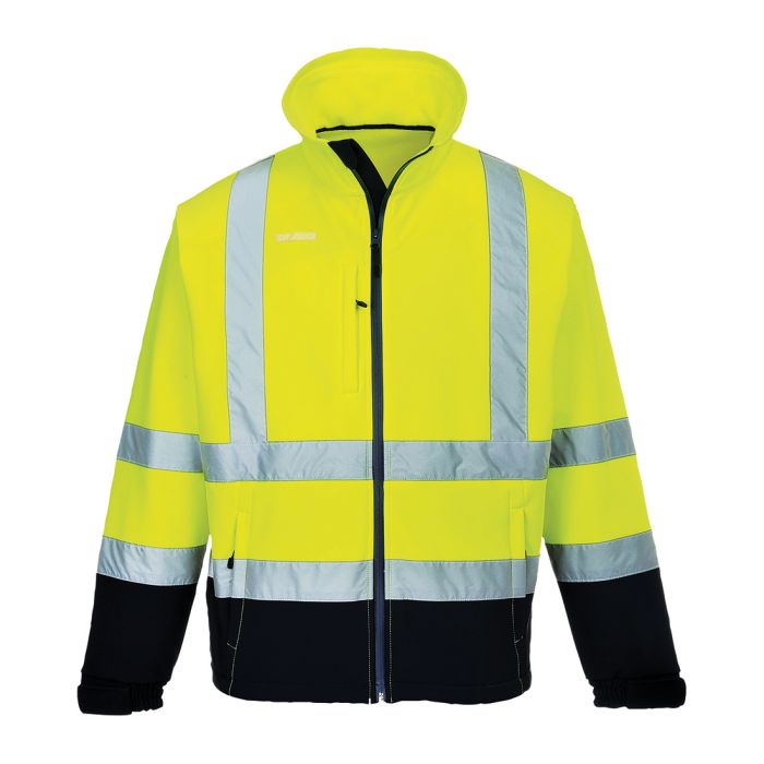 PORTWEST - Jacheta Softshell Contrast HI-VIS, galben/albastru, mas. S [S425YNR-S]