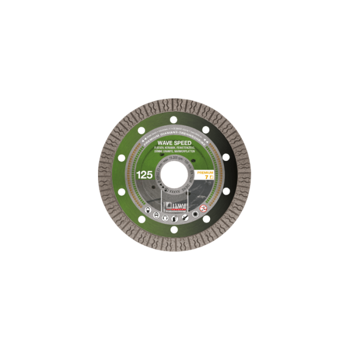 Diewe - Disc diamantat WAVE Speed, Ø125x22.23mm, debitare placi ceramice [SQ-15123]