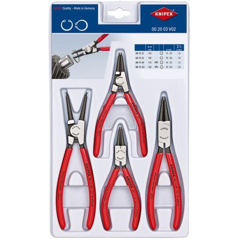 KNIPEX - Set clesti pentru inele de siguranta, 4 piese [002003V02]