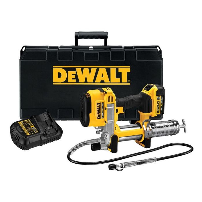 DeWALT - Pistol de gresare DCGG571M1 cu acumulator Li-Ion 18V 4.0Ah + ochelari protectie [MET-14131]