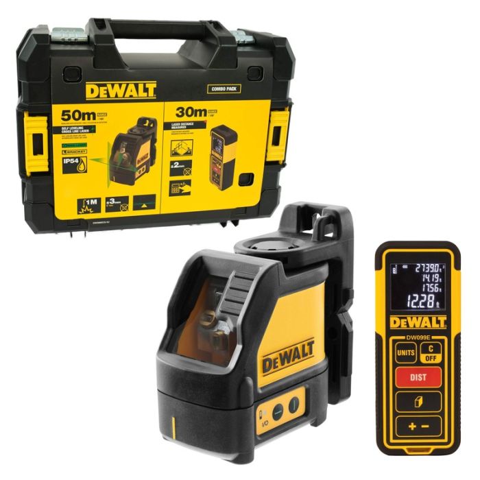 DeWALT - Nivela DW088CG + telemetru in TSTAK [DW0889CG-XJ]