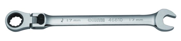 Sata - Cheie combinata cu clichet cu cap flexibil, 21 mm [SA46814]