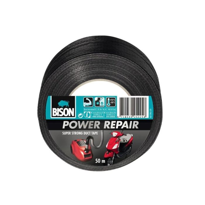 BISON - POWER REPAIR banda texturata neagra 50mmx50m [490008]