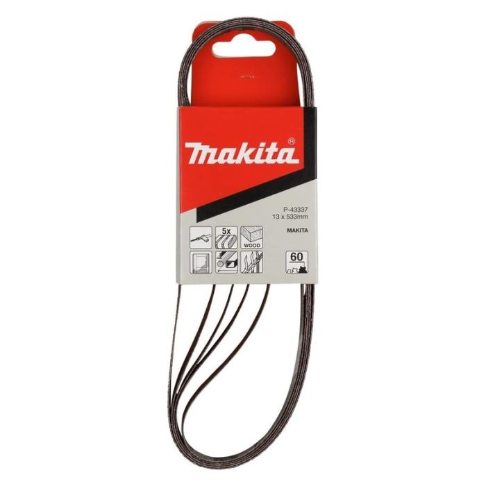 Makita - Banda de slefuit 533x13mm, P60, 5 bucati [P-43337]