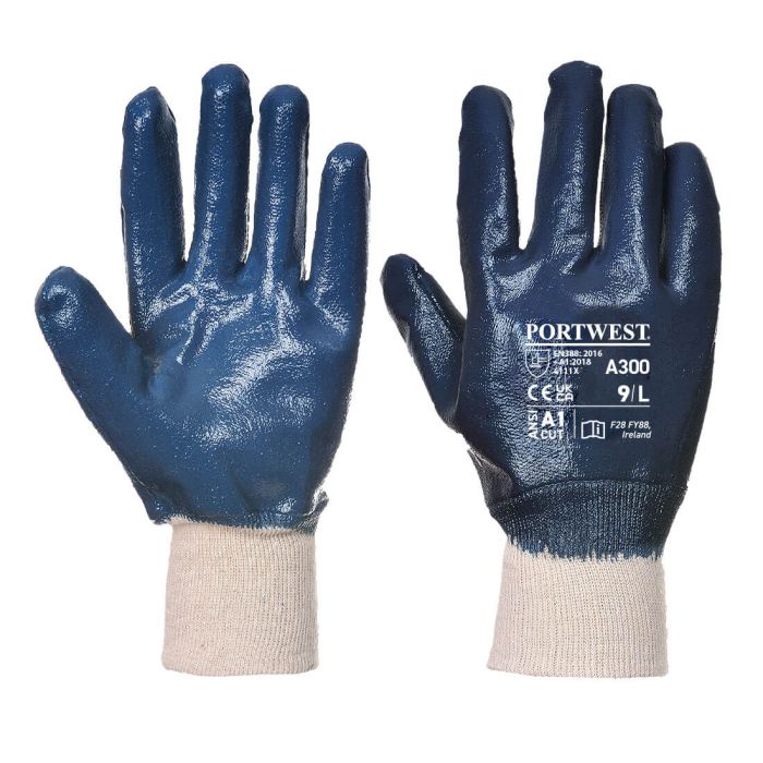 PORTWEST - Manusi de protectie NITRILE KNITWIRST, mas. XL [A300NAR-XL]