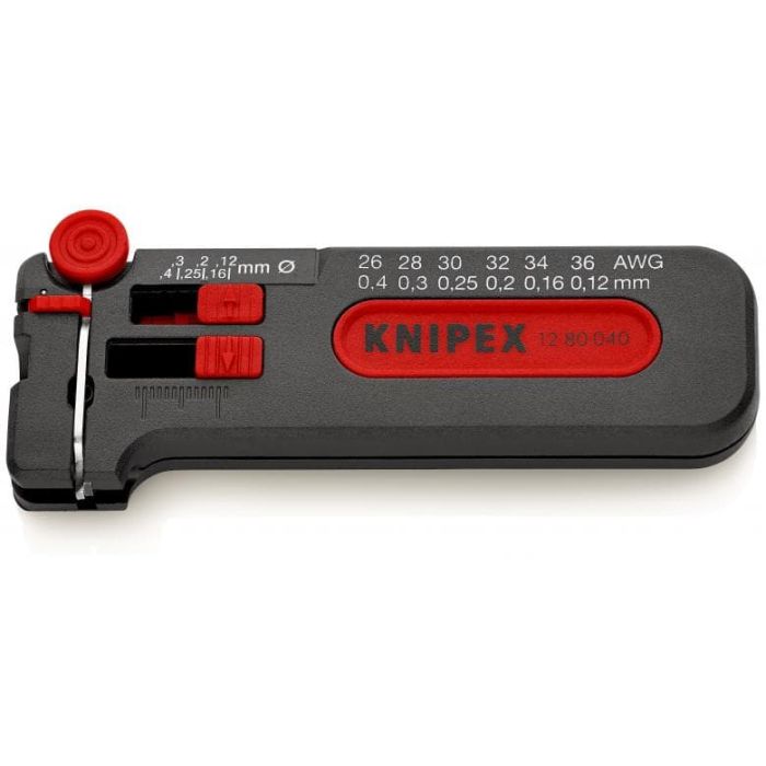 Knipex - Cleste dezizolator mini 0.12 - 0.4 mm, blister [1280040SB]