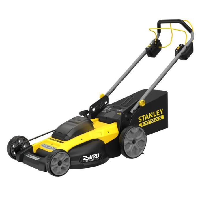 STANLEY - Masina de tuns iarba cu autopropulsie 18V, 2x4Ah, 5 niveluri inaltime taiere, 51cm [SFMCMWS251M-QW]