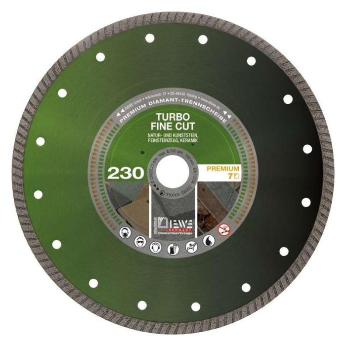 Diewe - Disc diamantat Turbo Fine Cut, Ø115x22.23mm [SQ-10973]