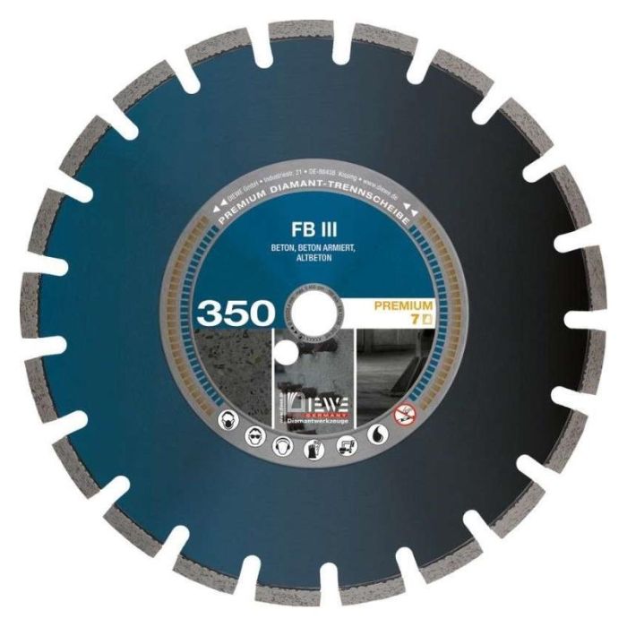 Diewe - Disc diamantat FBIII, Ø350x25.4mm [SQ-23544]