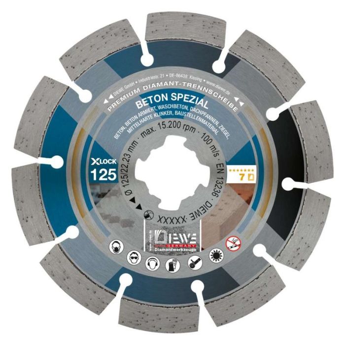 Diewe - Disc diamantat Beton Spezial X-Lock, Ø115mm, prindere X-LOCK [SQ-96100]