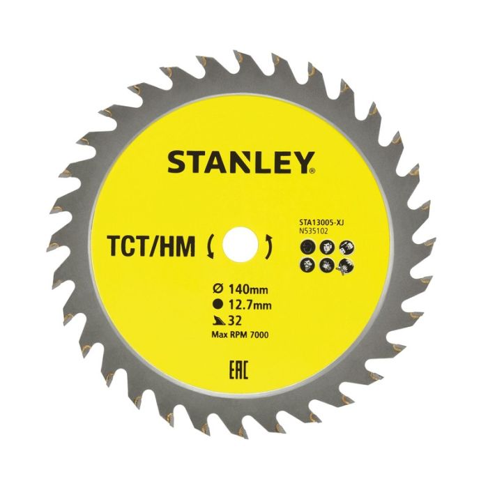 STANLEY - Panza fierastrau circular TCT/HM pentru lemn 140x12.7mm, 32 dinti [STA13005-XJ]