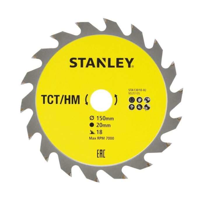 STANLEY - Panza fierastrau circular TCT/HM pentru lemn 150x20mm, 18 dinti [STA13010-XJ]