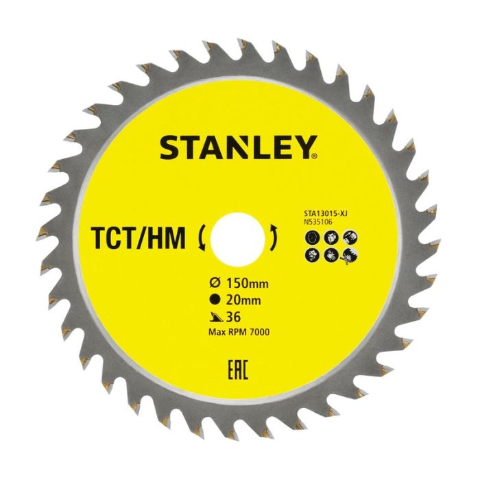 STANLEY - Panza fierastrau circular TCT/HM pentru lemn 150x20mm, 36 dinti [STA13015-XJ]