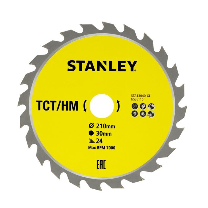 STANLEY - Panza fierastrau circular TCT/HM pentru lemn 210x30mm, 24 dinti [STA13040-XJ]