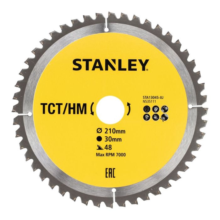 STANLEY - Panza fierastrau circular TCT/HM pentru lemn 210x30mm, 48 dinti [STA13045-XJ]