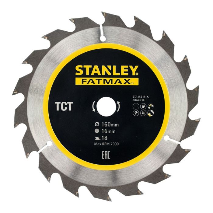 STANLEY - Panza fierastrau circular TCT FatMax, 160x16mm, 18 dinti [STA15315-XJ]