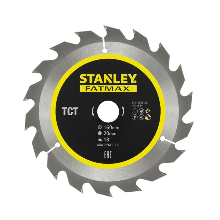 STANLEY - Panza fierastrau circular TCT FatMax, 160x20mm, 18 dinti [STA15320-XJ]