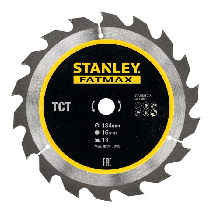 STANLEY - Panza fierastrau circular TCT FatMax, 184x16mm, 18 dinti [STA15360-XJ]