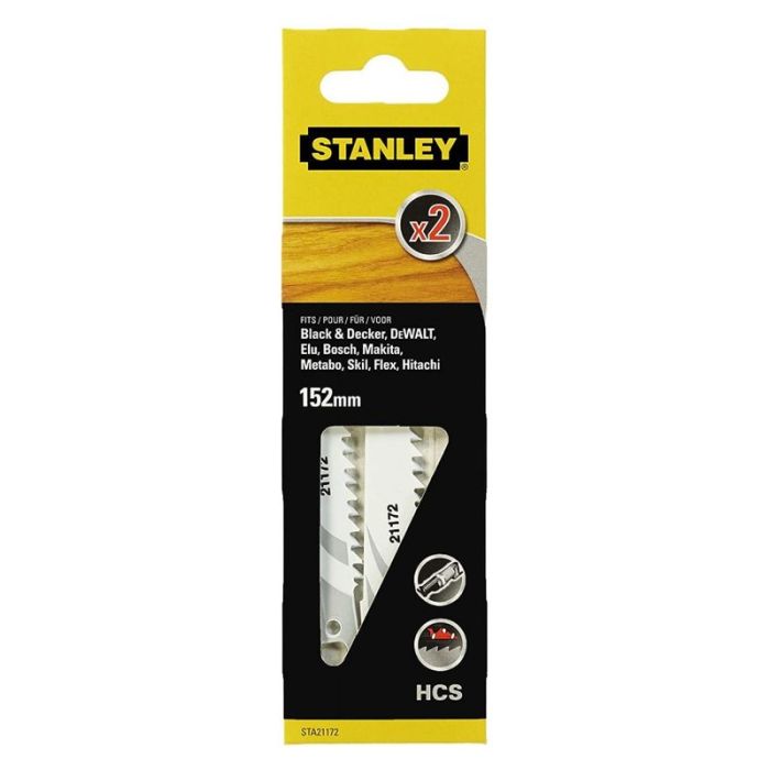 STANLEY - Lama fierastrau tip sabie pentru lemn si PVC 152mm, 2 bucati [STA21172-XJ]