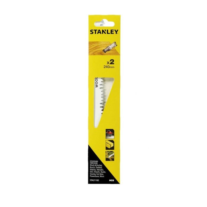 STANLEY - Lama pentru fierastrau tip sabie, taiere rugoasa lemn, 240mm, 2 bucati [STA21182-XJ]