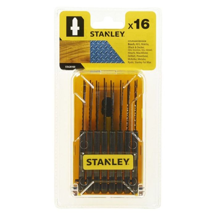 STANLEY - Panze fierastrau pendular, pentru lemn prindere in T, 16 piese [STA28160-XJ]