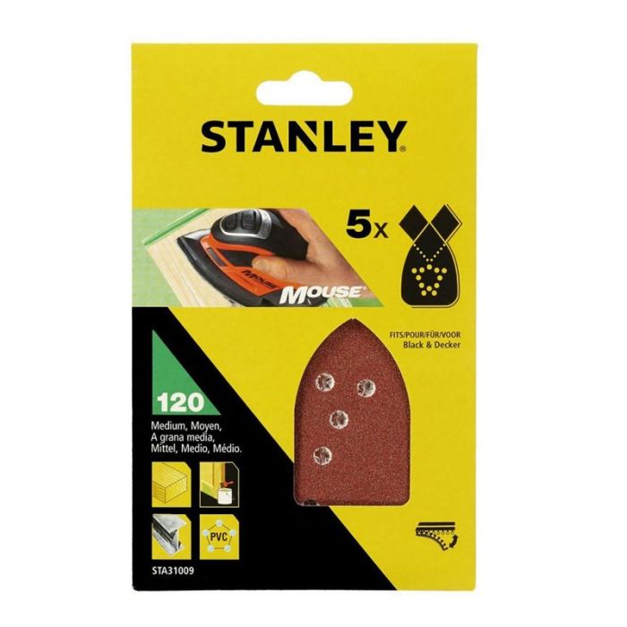 STANLEY - Hartie abraziva mouse P120, 10 bucati [STA31009-XJ]