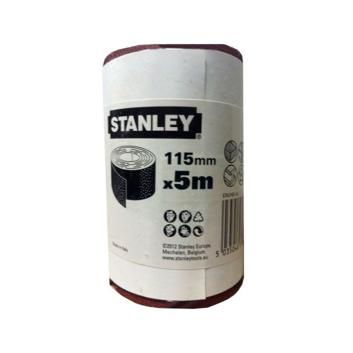 Stanley - Rola hartie abraziva neperforata 115mmx5m, P120 [STA31436-XJ]