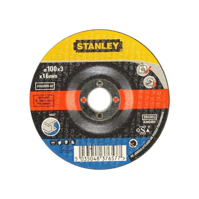 Stanley - Disc abraziv cu degajare pentru taiere metale diametru 100x16x3.2mm [STA32020-QZ]