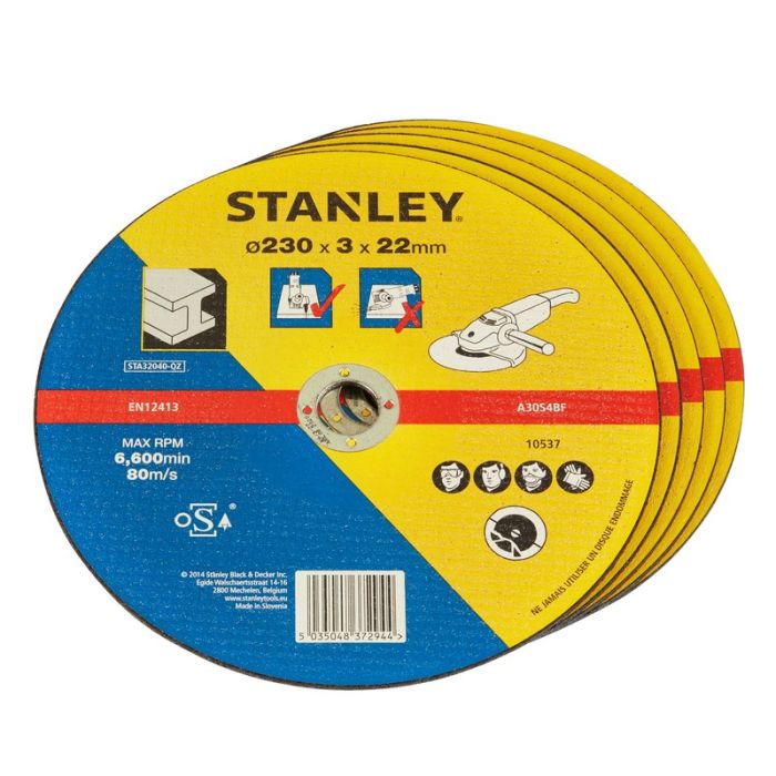 STANLEY - Disc abraziv drept pentru taiere metale, 230x22.23x3.2mm [STA32040-QZ]