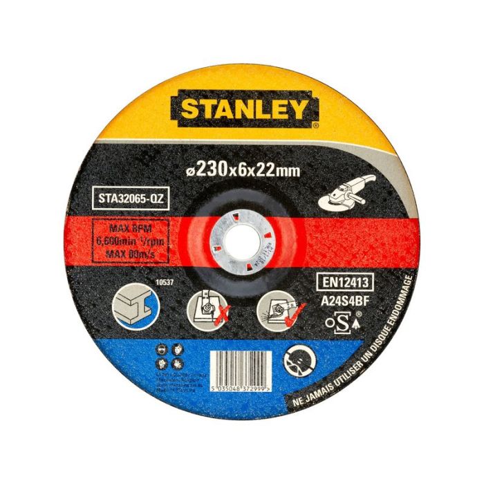 STANLEY - Disc abraziv cu degajare pentru polizare metale 230x22.23x6mm [STA32065-QZ]