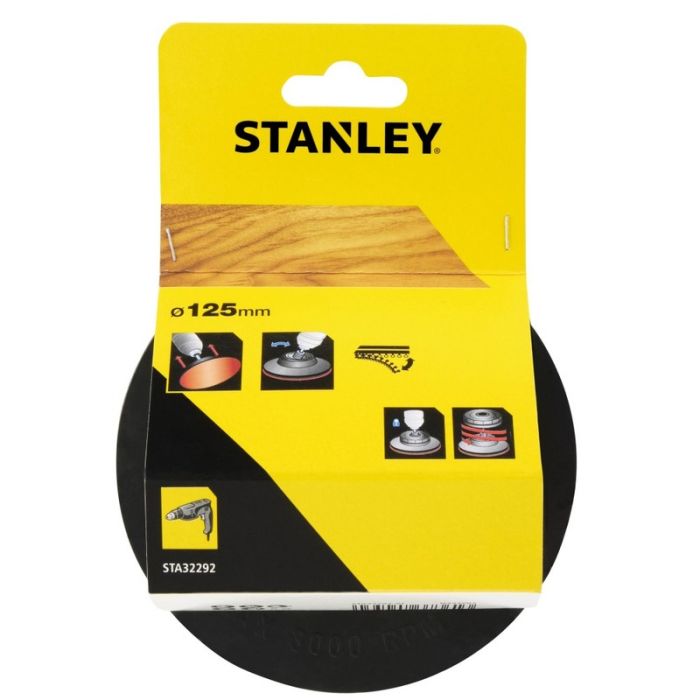 STANLEY - Baza pentru slefuit cu tija flexibila pentru bormasina, velcro, 125mm [STA32292-XJ]