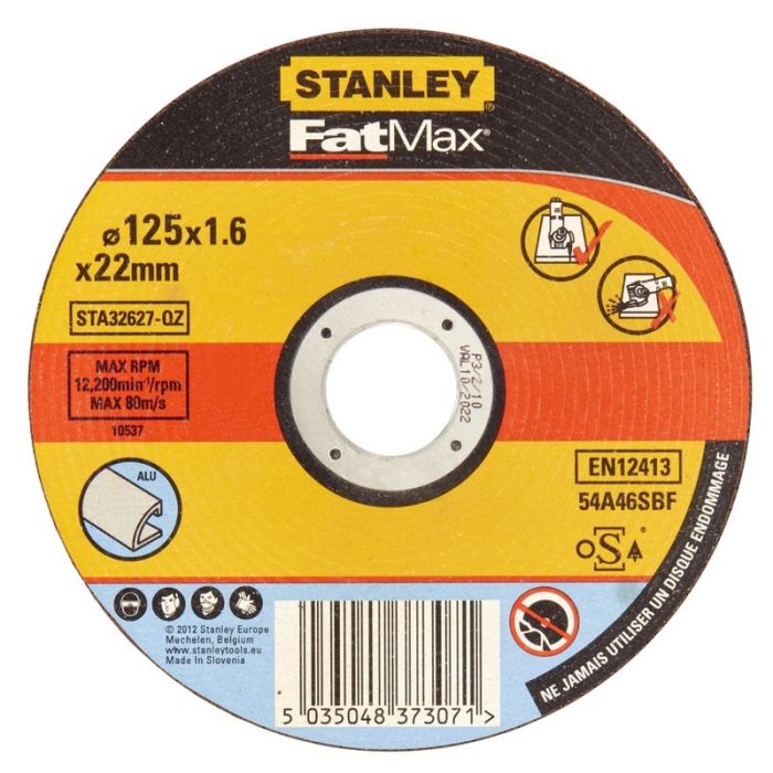 STANLEY - Disc abraziv drept FatMax pentru taiere aluminiu, 125x22.23x1.6mm [STA32627-QZ]