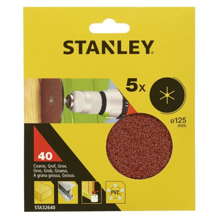 STANLEY - Disc pentru slefuit 125mm, P40 [STA32640-XJ]