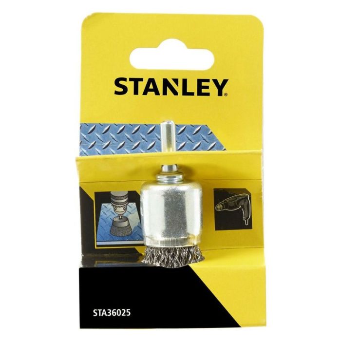 Stanley - Perie sarma impletita tip cupa cu tija pentru metale, 25mm [STA36025-XJ]