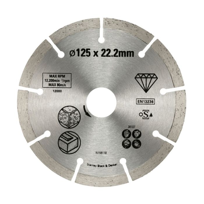 STANLEY - Disc diamantat FatMax segmentat pentru beton/caramida 125x22.2mm [STA38107-XJ]