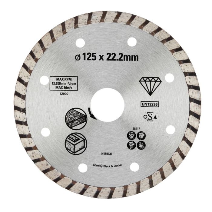 STANLEY - Disc diamantat continuu pentru granit/caramida de 125x22.2mm [STA38217-XJ]