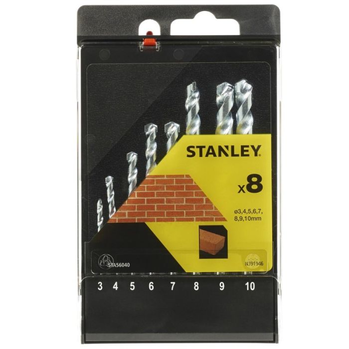 STANLEY - Burghie standard zidarie 3-10mm 8 piese [STA56040-QZ]