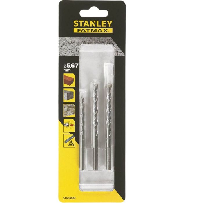 STANLEY - Burghie beton/ zidarie/ piatra diamantat 5,6,7mm [STA58682-QZ]